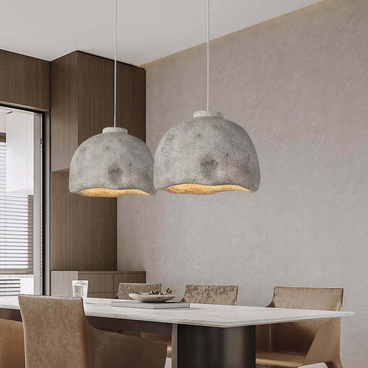 Nordic Rough Rock Semicircular Pendant Light
