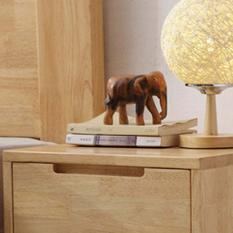Scandinavian Solid Wood 1-Drawer Nightstand