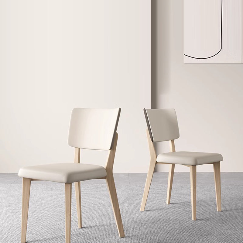 Nordic Leather Solid Wood Dining Chair
