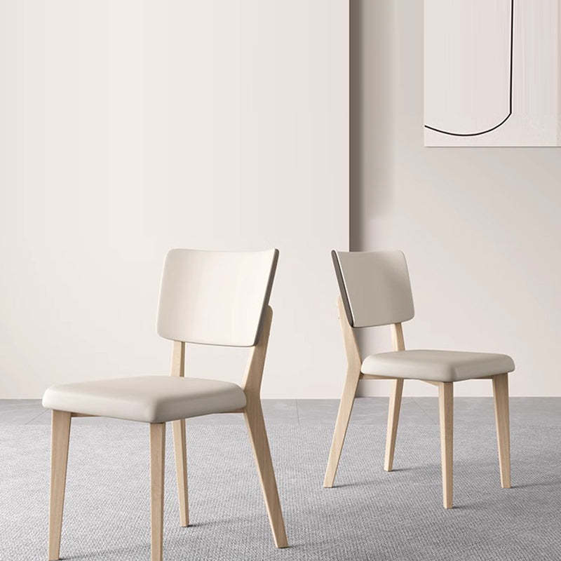 Nordic Leather Solid Wood Dining Chair