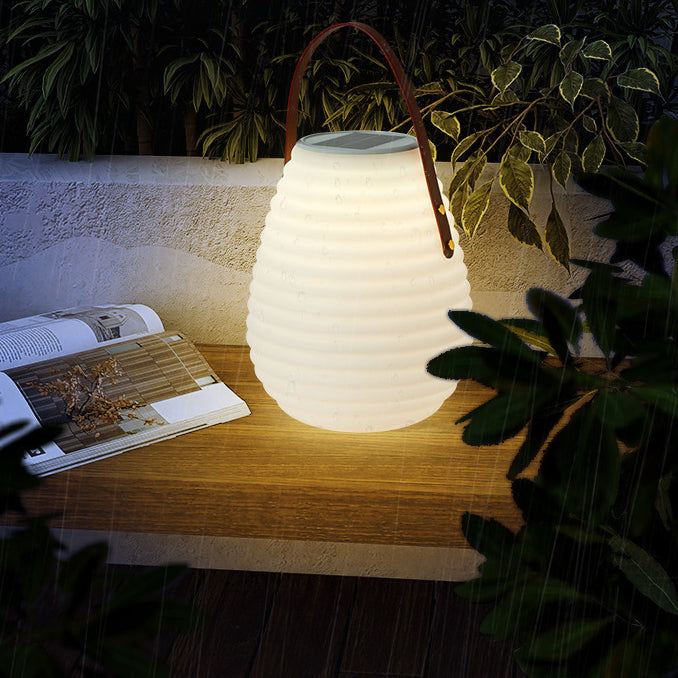 Minimalist Solar Leather Lantern Light