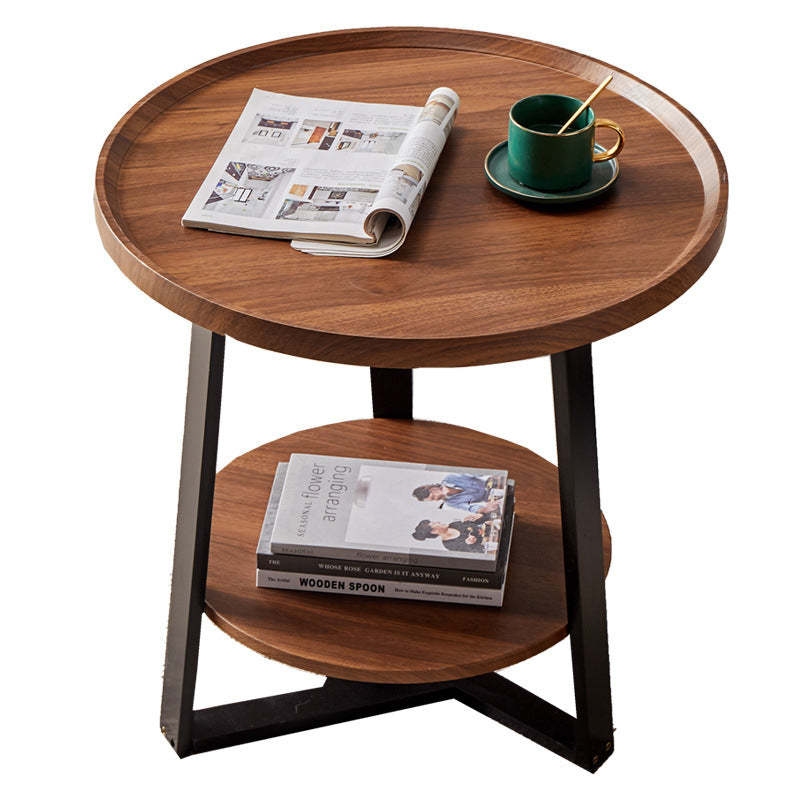 Nordic Round Iron 2-Tier Coffee Table