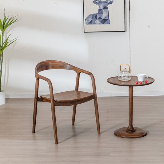 Vintage Walnut Wood End Table