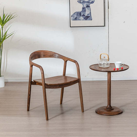 Vintage Walnut Wood End Table