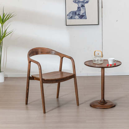 Vintage Walnut Wood End Table