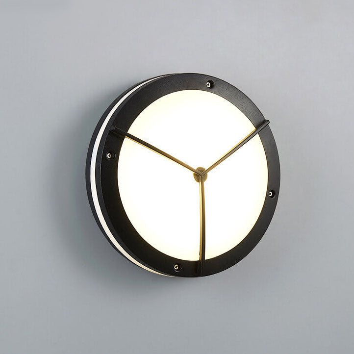 Round Outdoor Waterproof Aluminum Acrylic LED Flush Light — B / White Light (5000K) / 110V-120V For US/CA