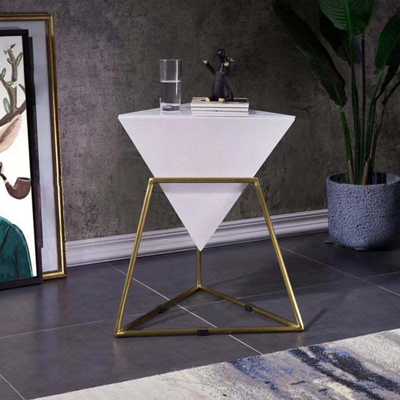Nordic Pyramid Glass Slate Side Table
