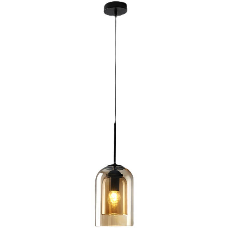 Minimalist Glass Cylinder Cup Pendant Light