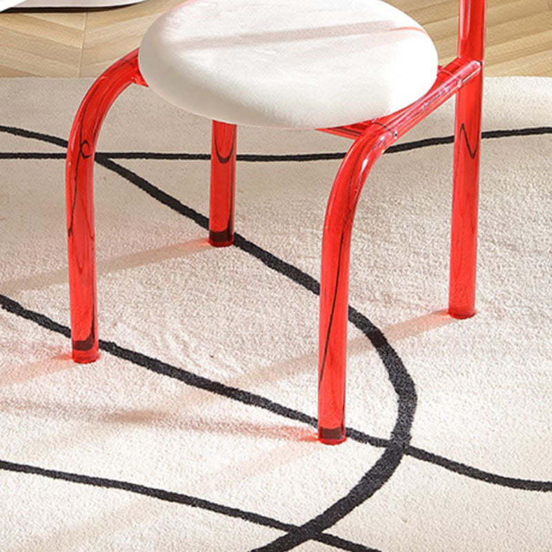 Nordic Acrylic Velvet Round Arched Dining Chair