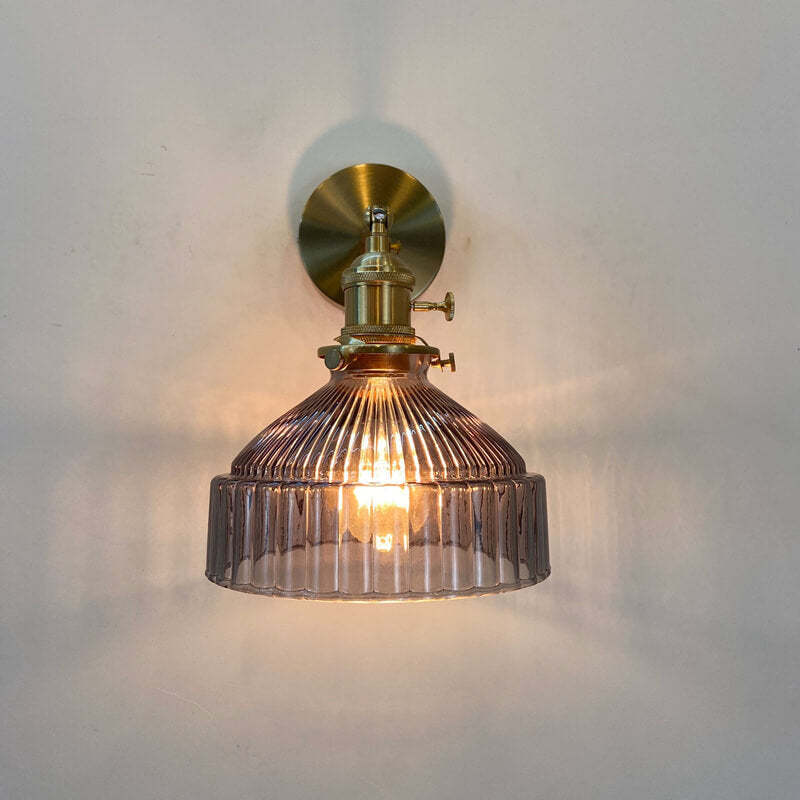 Nordic Dome Glass Brass Wall Sconce