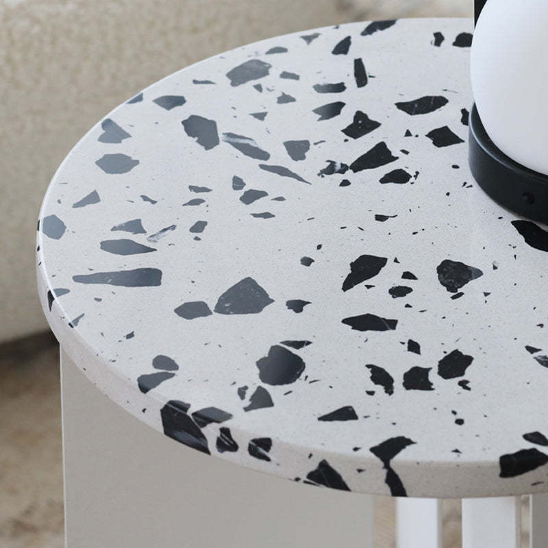 Modern Round Terrazzo Steel Coffee Table