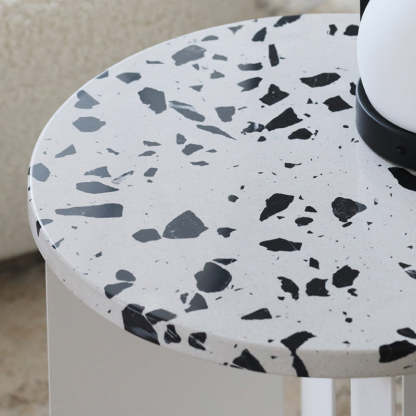 Modern Round Terrazzo Steel Coffee Table