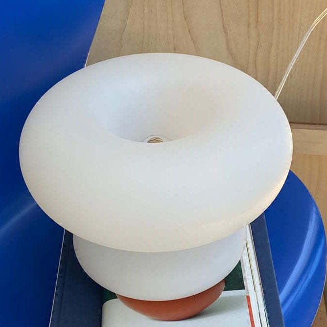 Danish Milk White Mushroom Table Lamp
