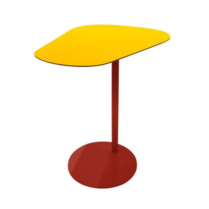 Contemporary Irregular Geometric Iron End Table