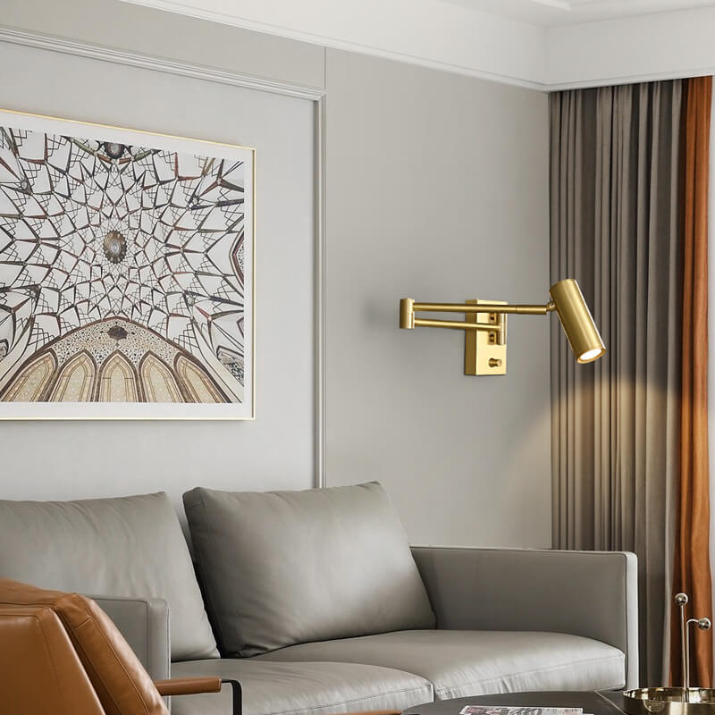 Nordic Copper Rotatable Reading LED Sconce