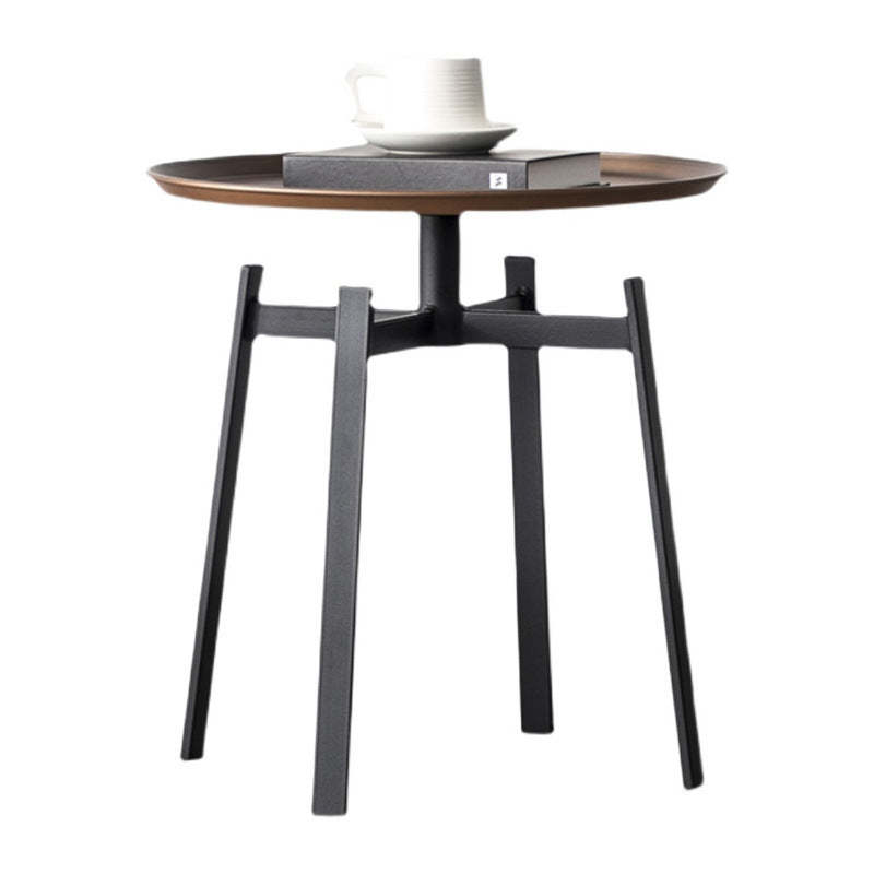 Retro Round Iron End Table