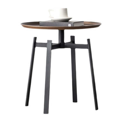 Retro Round Iron End Table