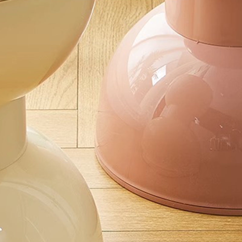 Scandinavian Hourglass Plastic Footstool — Yellow