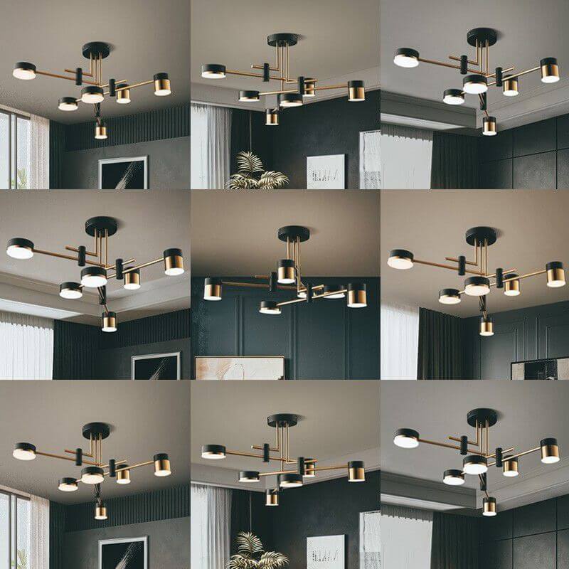 Minimalist Black Gold Balanced Ceiling Light