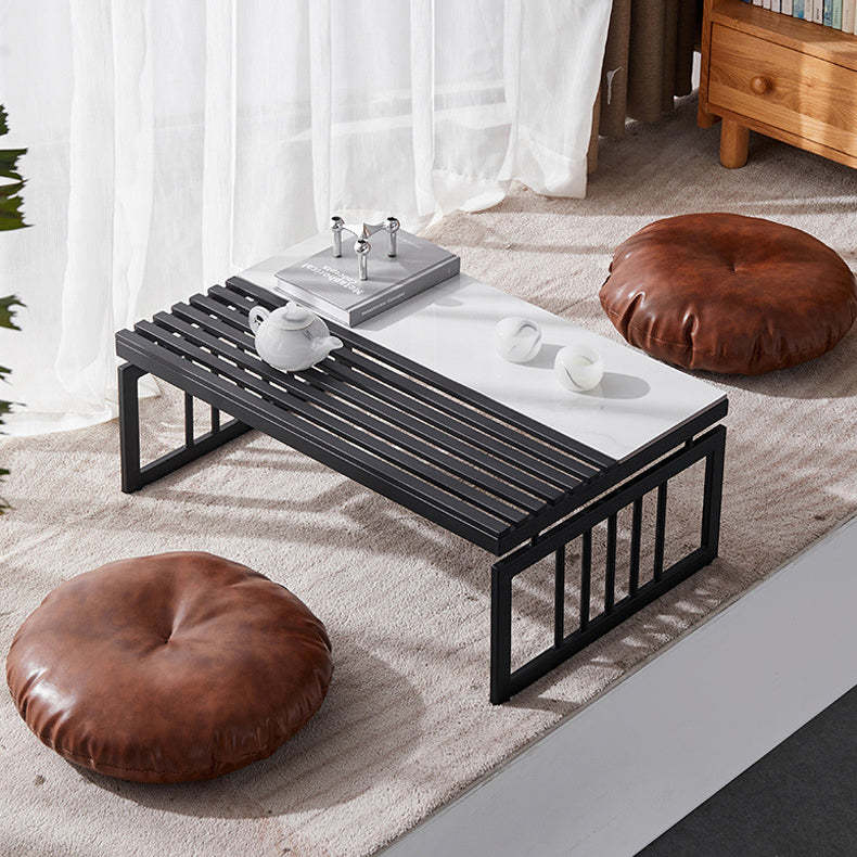 Japanese Sintered Stone Metal Coffee Table