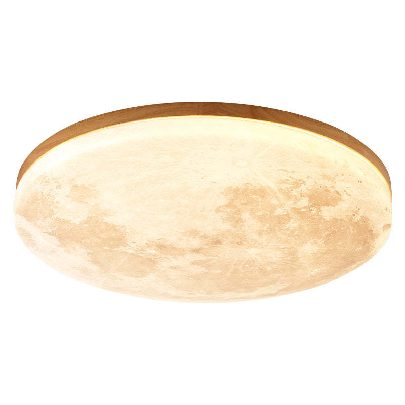 Nordic Minimalist Moon Round Acrylic LED Flush Mount Light