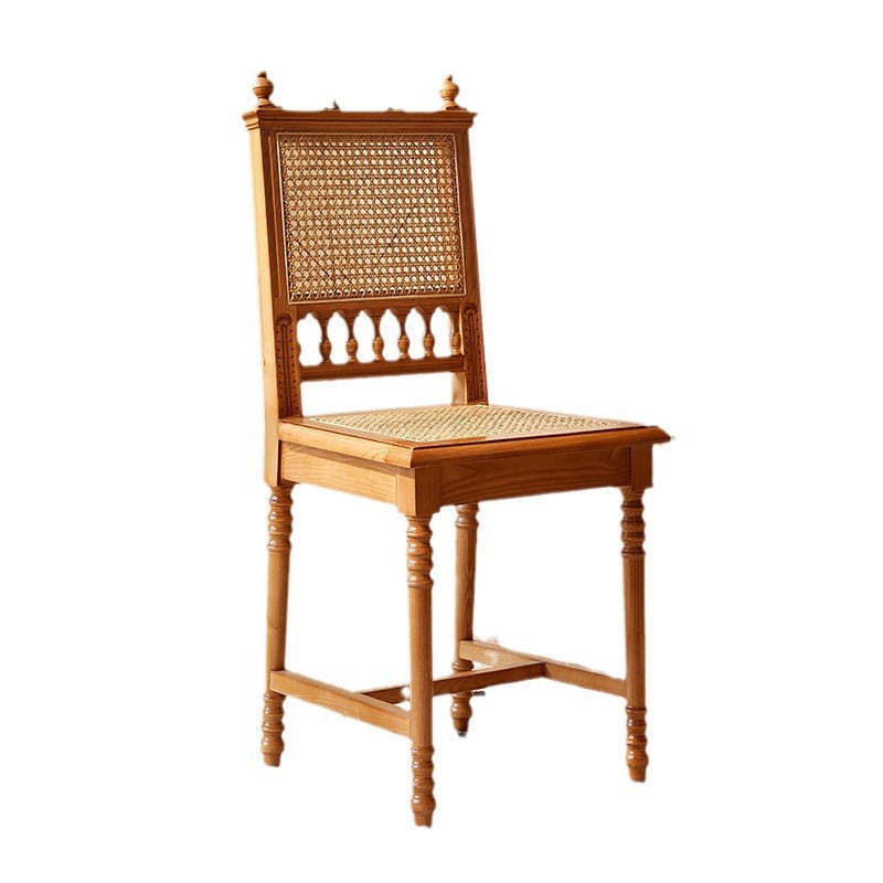Vintage Wood Rattan Chair