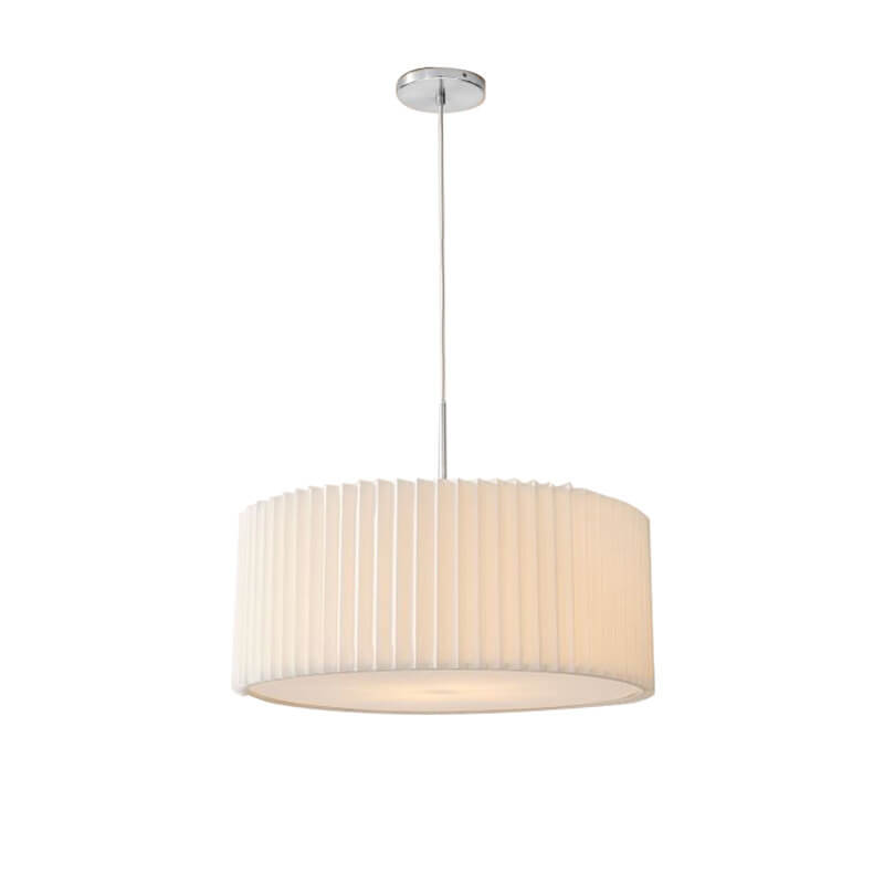 Nordic Minimalist Pleated Fabric Drum Cone Pendant Light