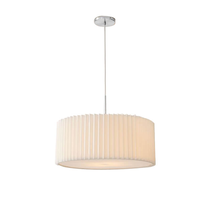Nordic Minimalist Pleated Fabric Drum Cone Pendant Light