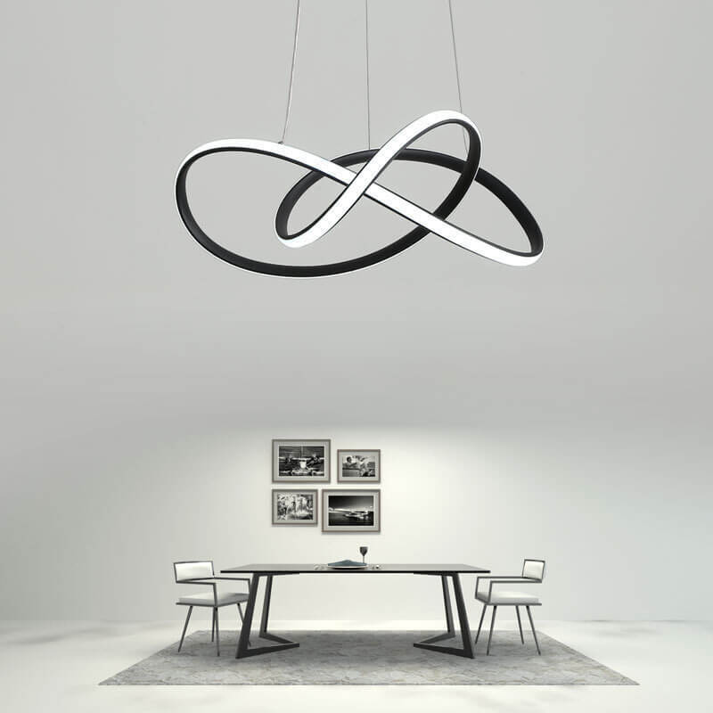 Minimalist Ring Aluminum Strip LED Pendant Light — Warm Light (3000K) / 220V-240V For UK/AU