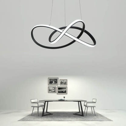 Minimalist Ring Aluminum Strip LED Pendant Light — Warm Light (3000K) / 220V-240V For UK/AU
