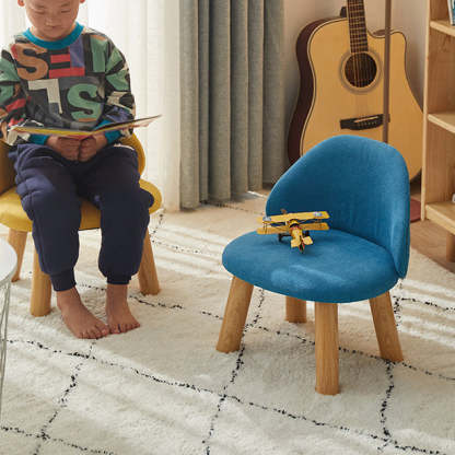 Nordic Fabric Round Entryway Footstool
