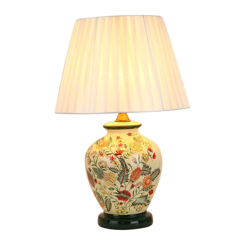 Modern Warm Ceramic Cylindrical Table Lamp