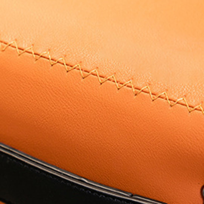 Modern Tufted Faux Leather Portable Footstool