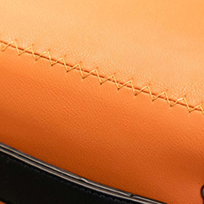 Modern Tufted Faux Leather Portable Footstool