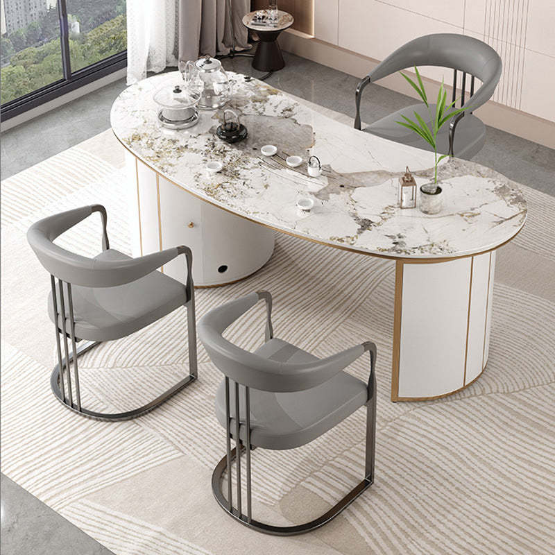 Modern PU Leather Arc Frame Dining Chair