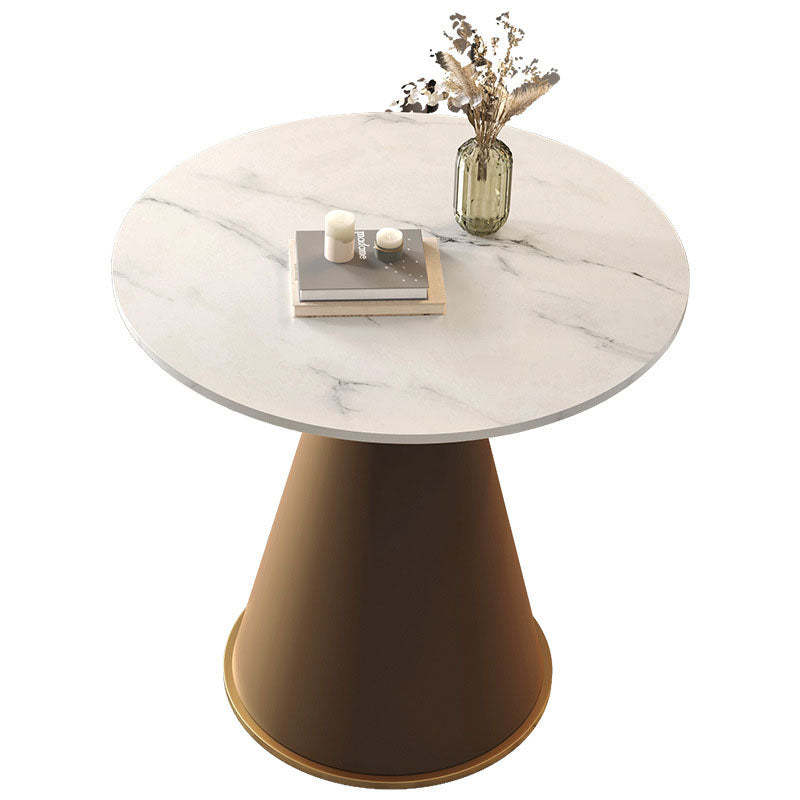 Contemporary Sintered Stone Metal Coffee Table