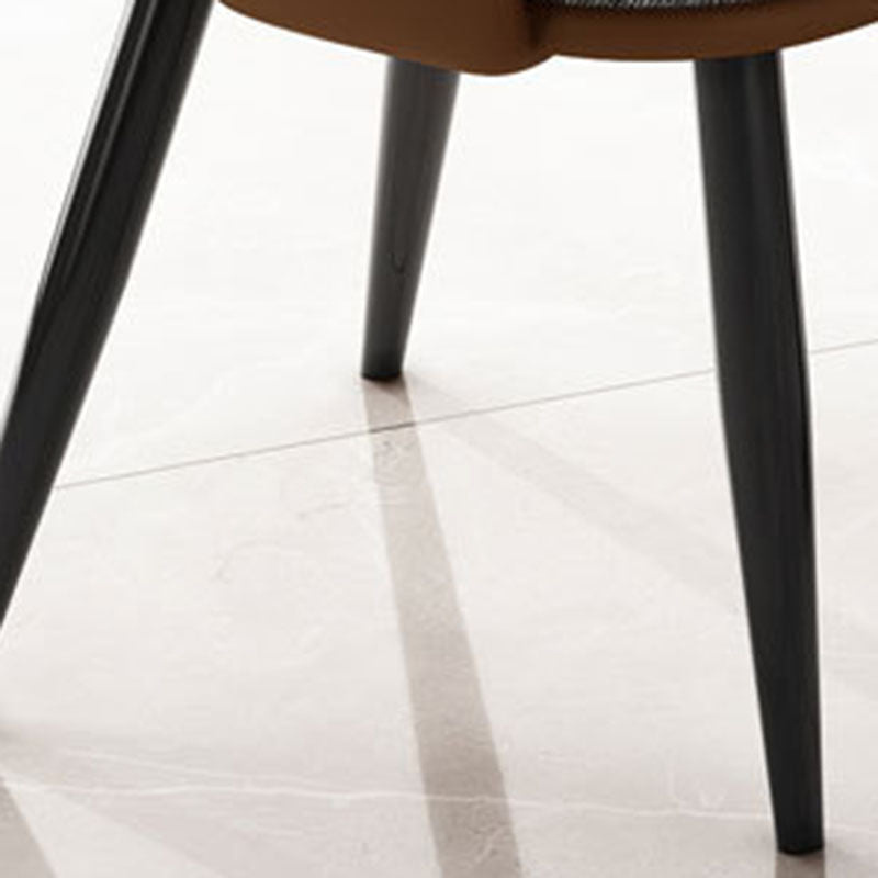 Modern Metal Leather Dining Chair