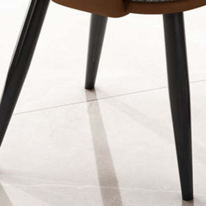 Modern Metal Leather Dining Chair