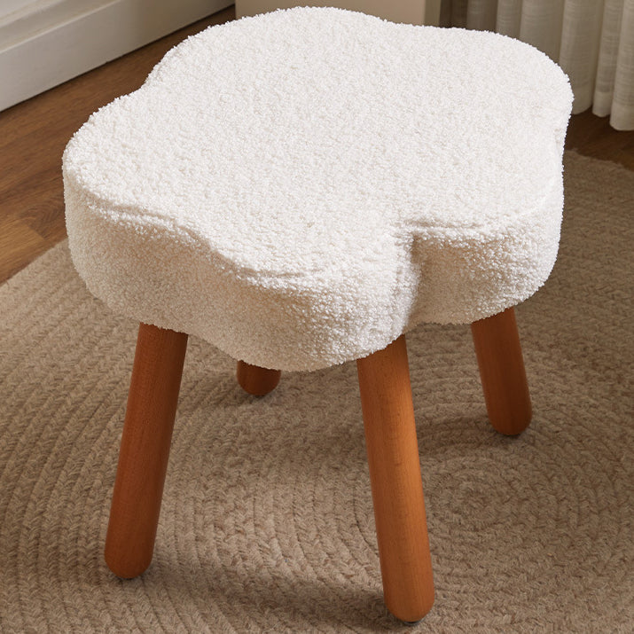 Cloud Clover Wood Lambswool Armchair — B