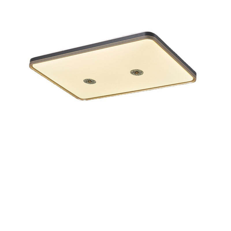 Chinese Square Geometric Acrylic LED Flush Mount Light