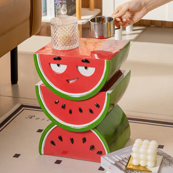 Fruit Design Resin End Table