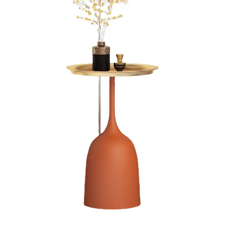 Scandinavian Metal Iron Marble End Table