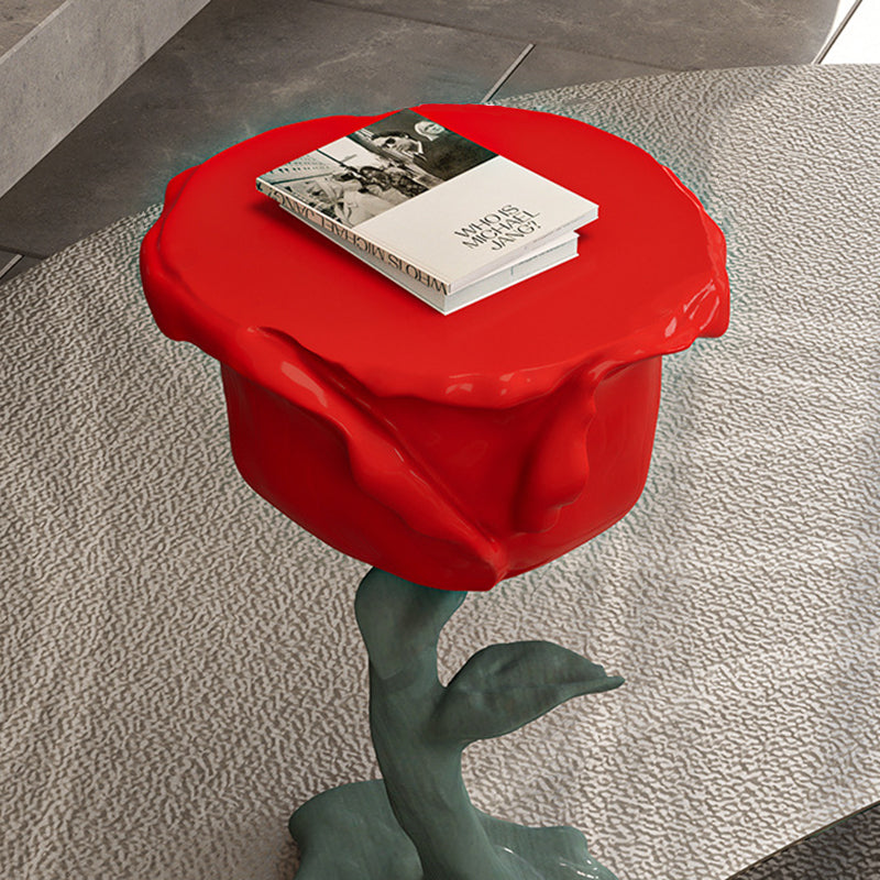 Contemporary Red Rose Shape Coffee Table