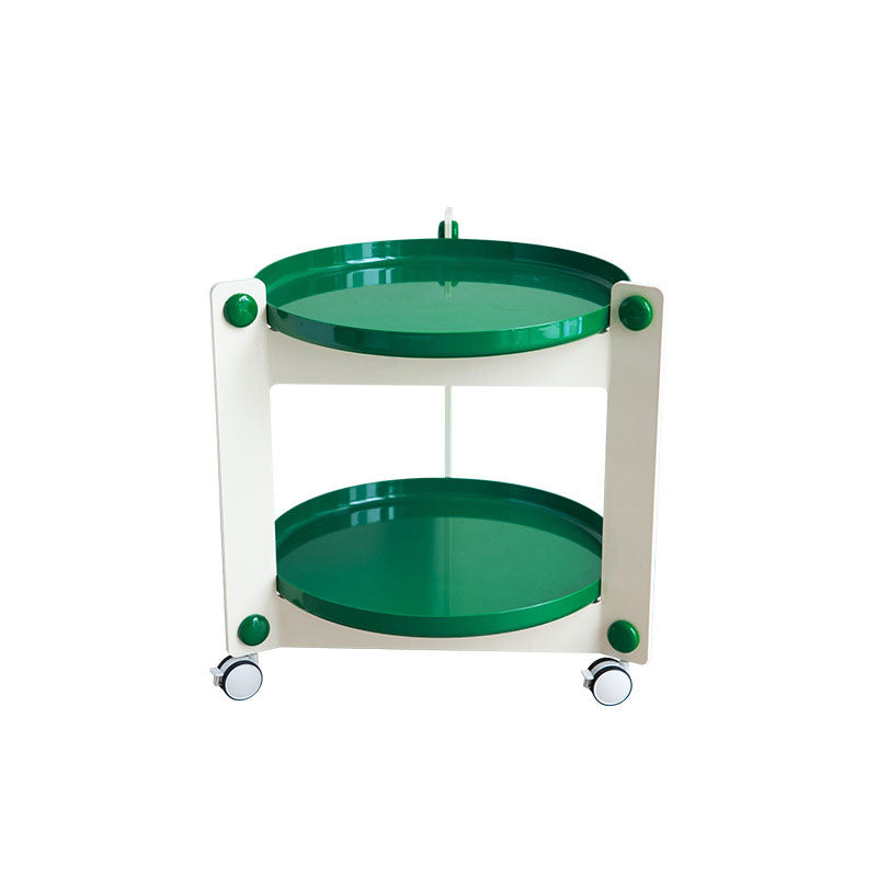 Contemporary Round PET Acrylic 2-Tier End Table