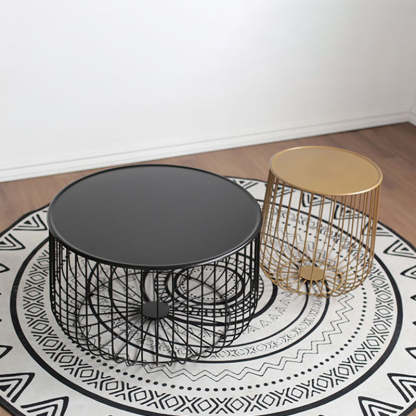 Contemporary Iron Cage Coffee Table