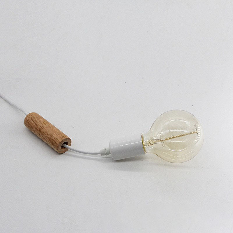 Nordic Minimalist Solid Wood Cylinder Pendant Light