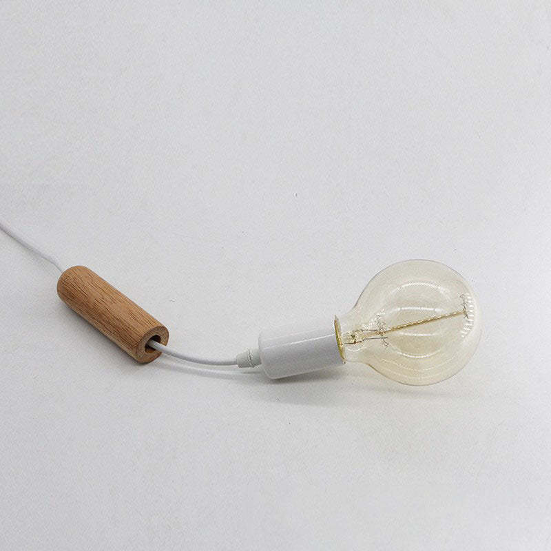 Nordic Minimalist Solid Wood Cylinder Pendant Light