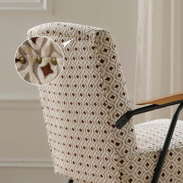 Iron Fabric Accent Chair
