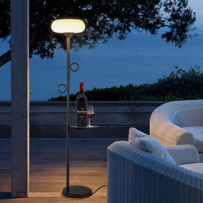Solar Modern Stainless Steel Strip LED Outdoor Floor Lamp