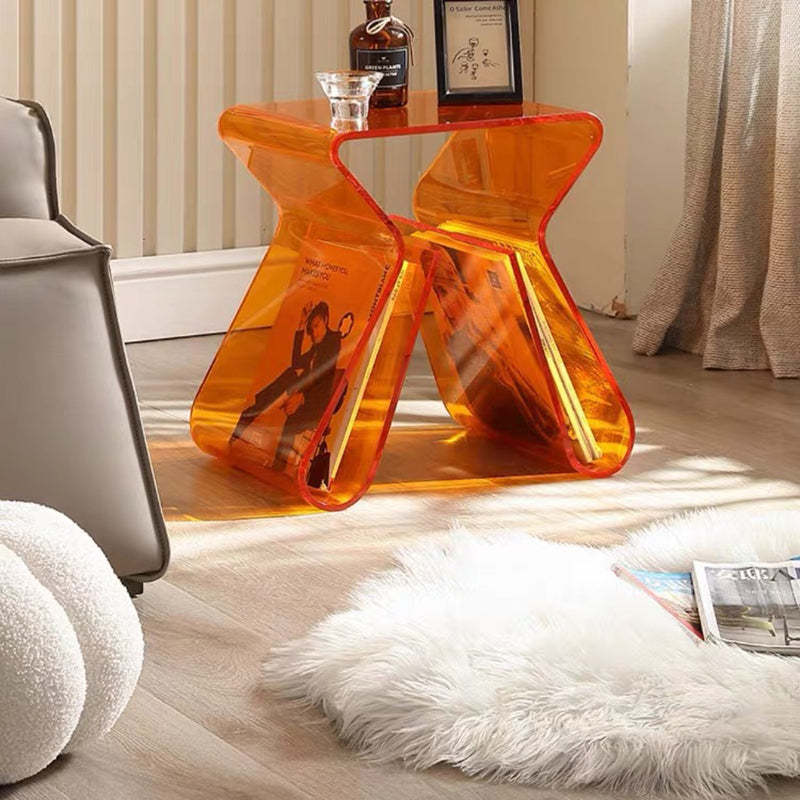 Modern Irregular Curved PMMA Side Table